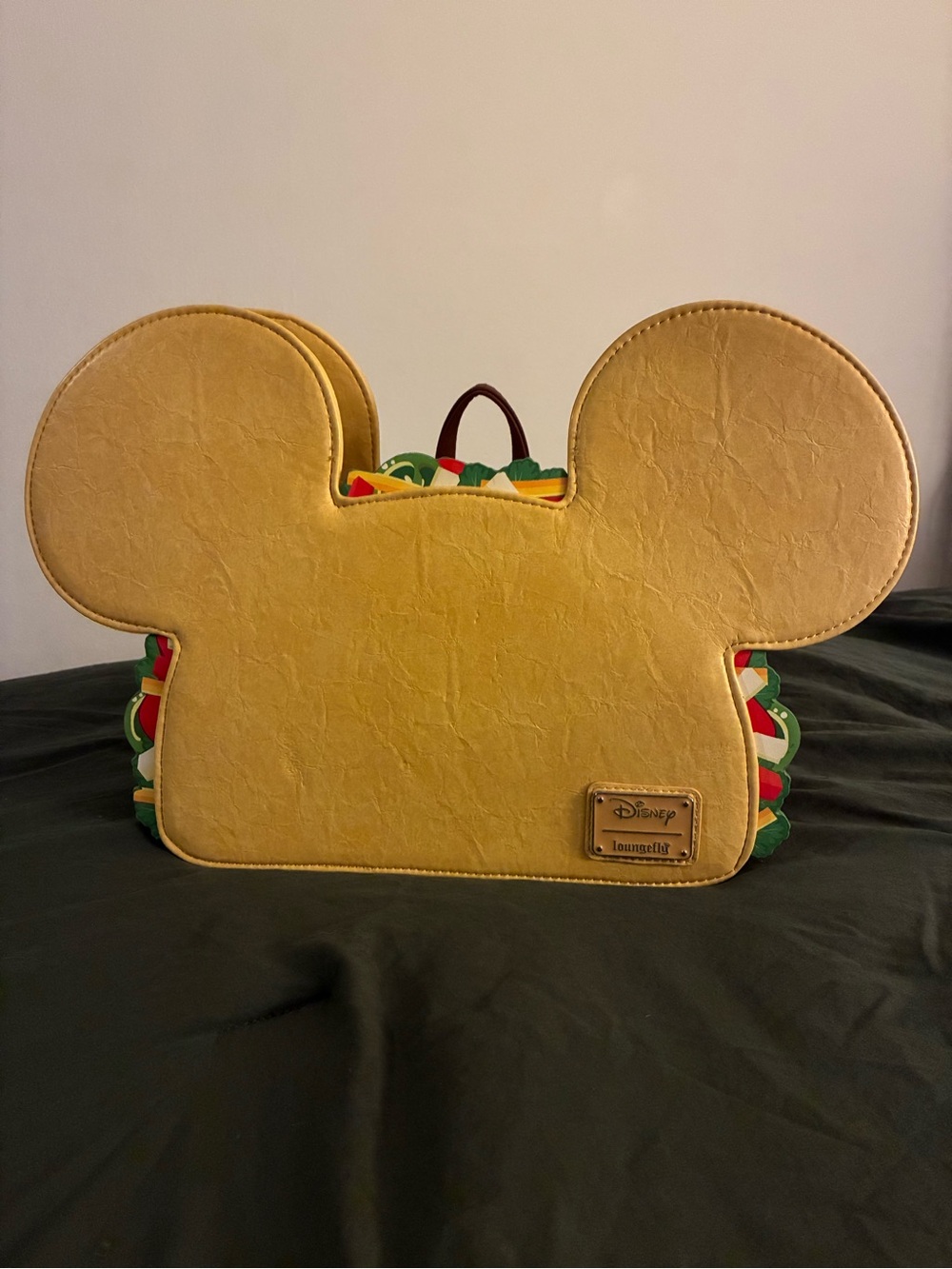 Loungefly Yellow Mickey Ears Taco Crossbody/Backpack Bag